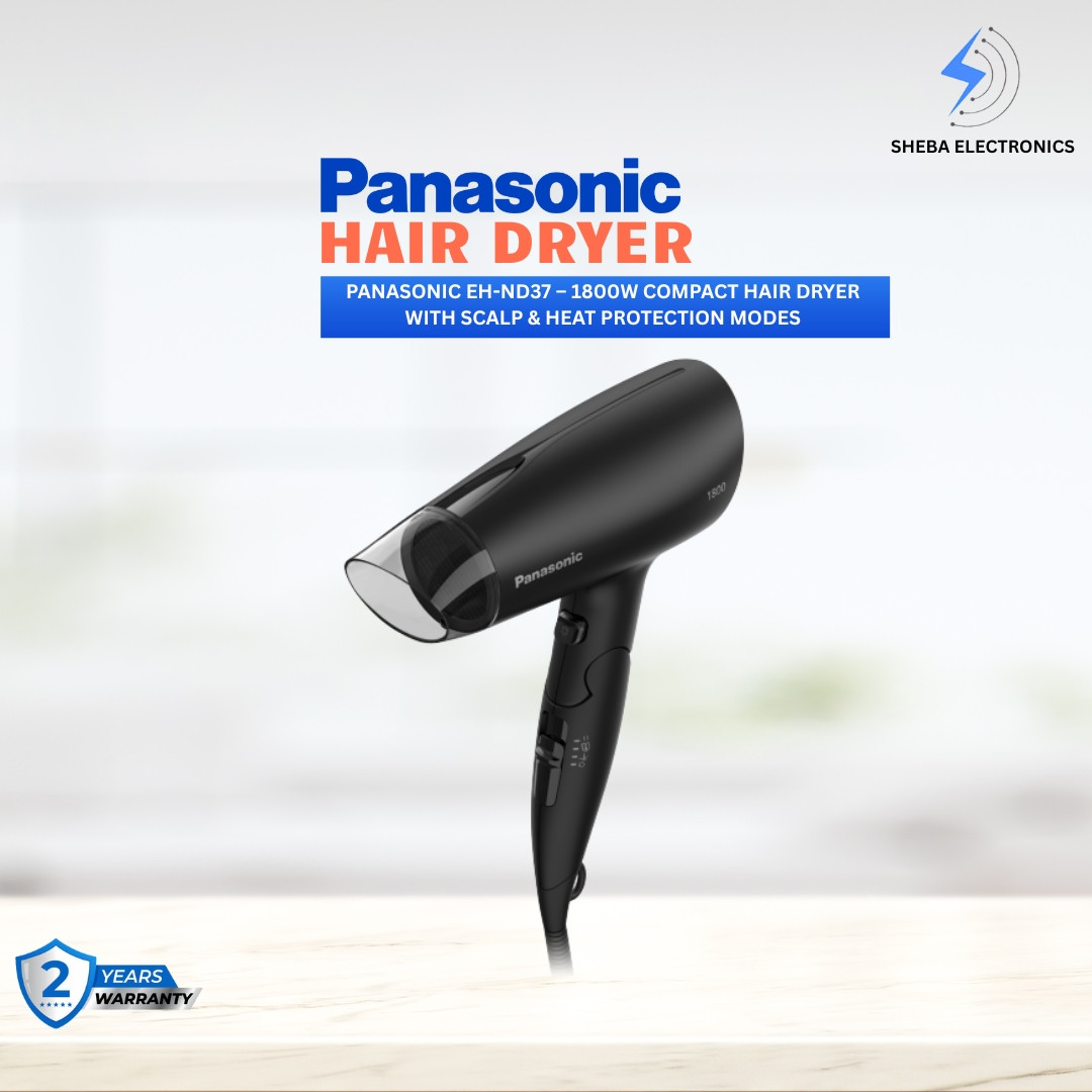 Panasonic EH-ND37 – 1800W Compact Hair Dryer with Scalp & Heat Protection Modes