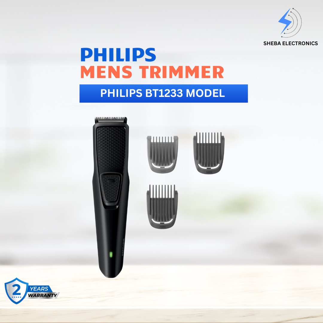PHILIPS BT1233/18 Beard Trimmer series 1000 (Black)