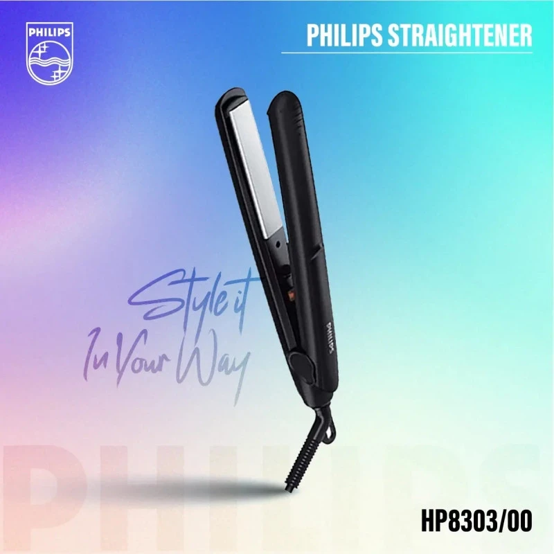 Philips Hair Straightener Hp 8303/06-Selfie Straightener -Black