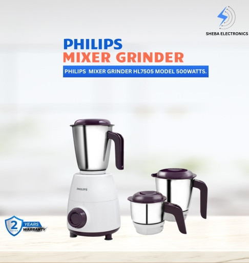 Philips  Mixer Grinder HL7505/00 500 Watt (3 Jar)