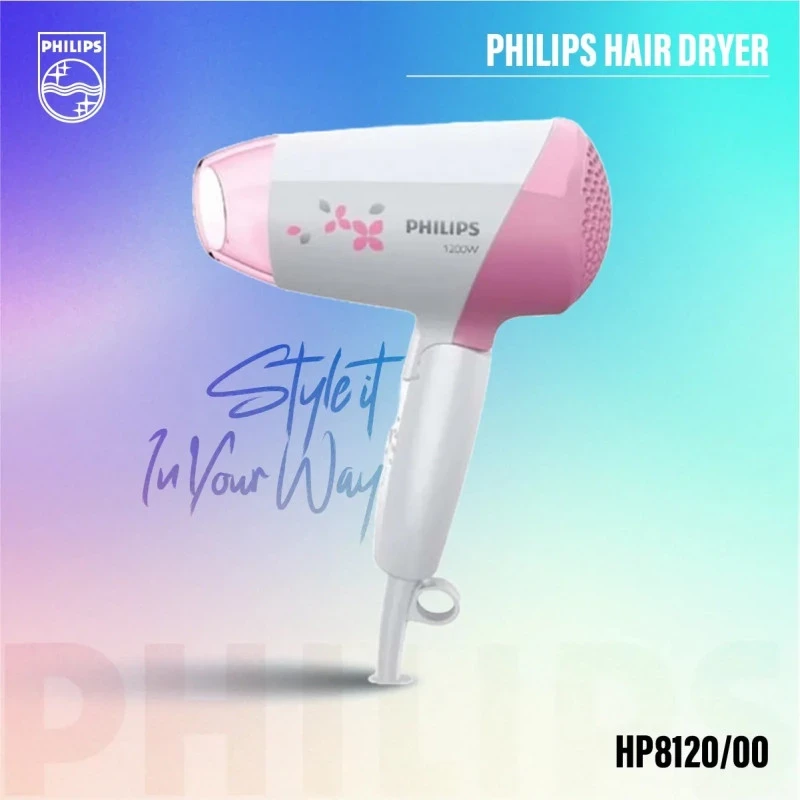 Philips Hair Dryer HP8120/00 Quick Gentle Drying with Thermo-protect Care 1200 W