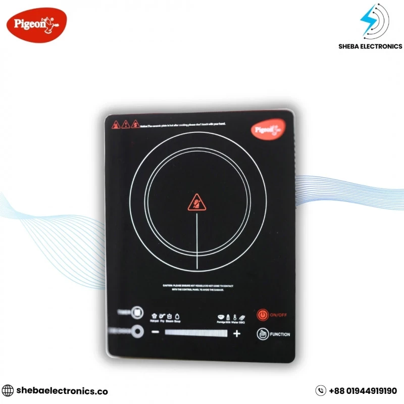 Pigeon Rapido DX Induction Touch - 2100-Watt Stainless Steel Induction Cooktop (Black)