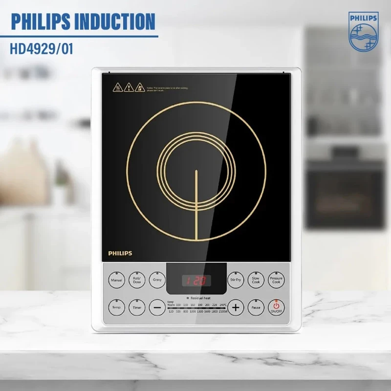 Philips HD4929 Induction Cooker with Auto-Off Function 2100-Watt (Black)