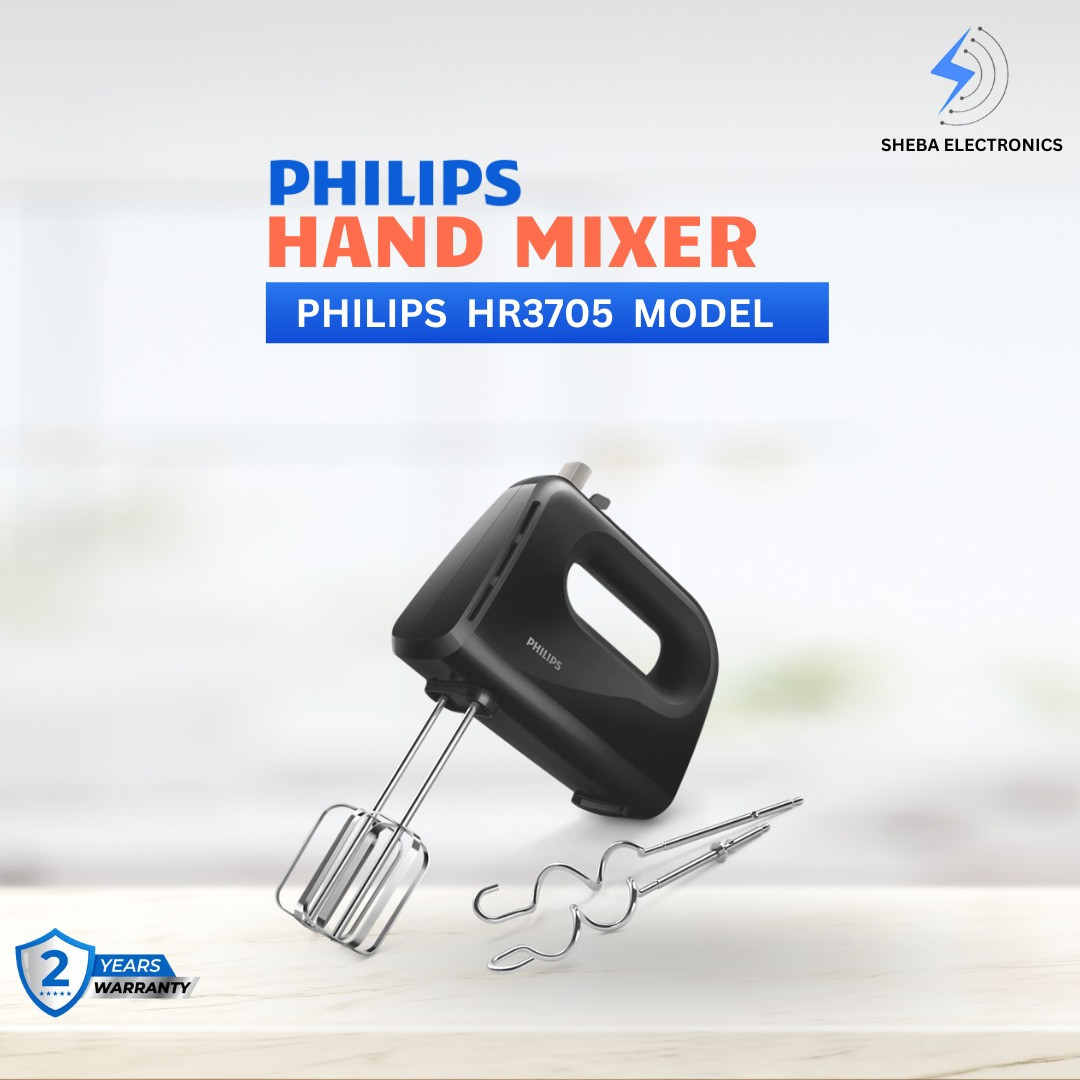 Philips  HR3705/10 Daily Hand Mixer 300W 5-Speed Black