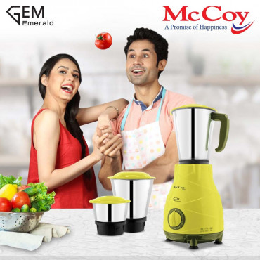 Mccoy Mixer Grinder Gem-Emerald 500 Watts