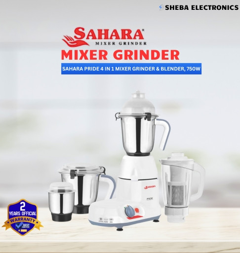 SAHARA Pride 4 In 1 Mixer Grinder & Blender, 750W