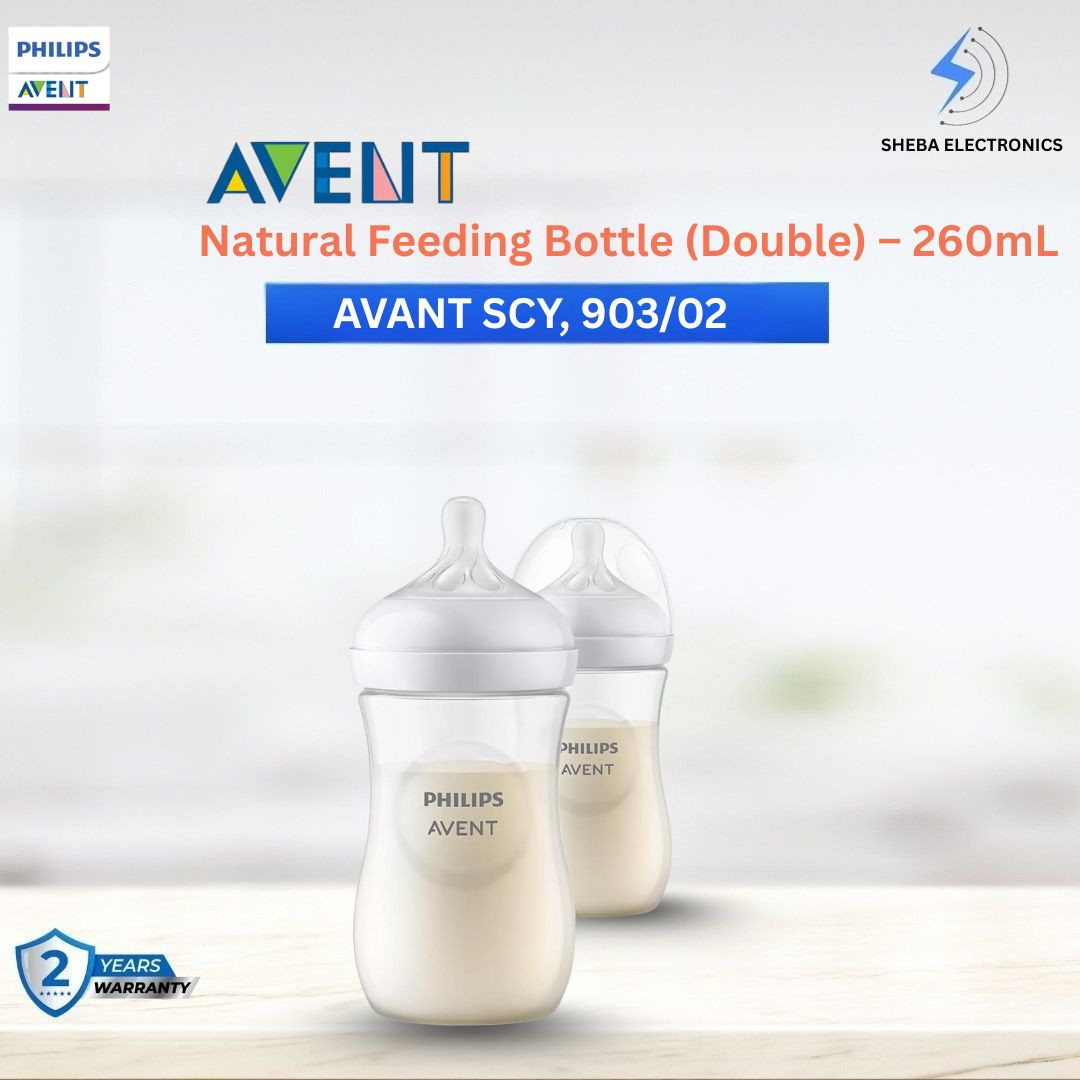 Philips Avent Natural Feeding Bottle (Double) – 260ml (Model: 903/02)